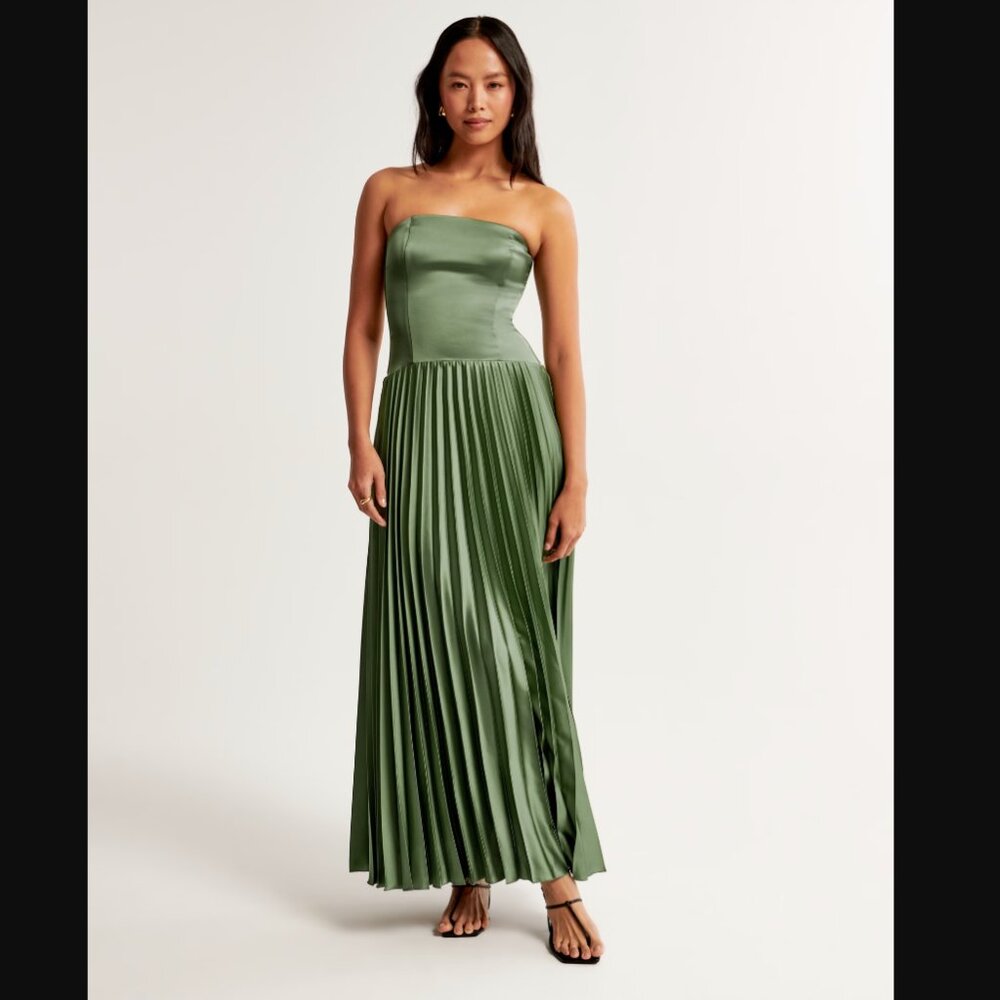 The A&F Giselle Strapless Drop-Waist Maxi Dress Abercrombie